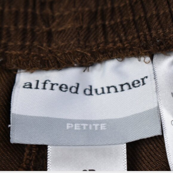 Alfred Dunner Pants Womens Brown Stretch Polyester Elastic Waistband Workwear - Picture 6 of 8